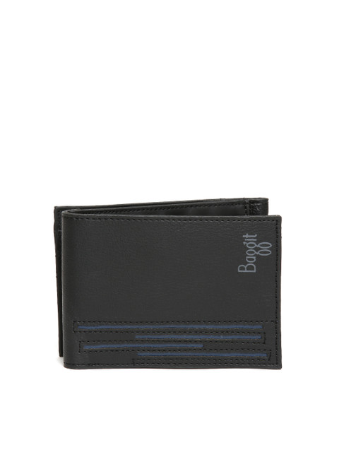 

Baggit Men Black Solid Wallet