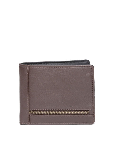 

Baggit Men Brown Solid Two Fold Wallet
