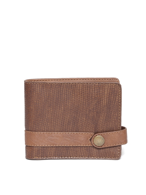 

Baggit Men Brown Snakeskin-Textured Two Fold Wallet