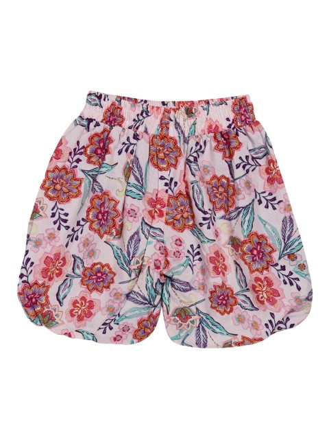 

SWEET ANGEL Girls Multicoloured Floral Printed Loose Fit Shorts, Multi