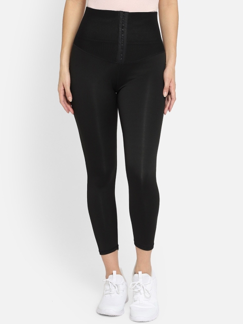 

Bellofox Women Black Solid Tummy & Thigh Corset Shapewear