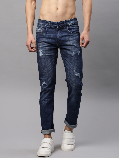 

HRX by Hrithik Roshan Men Blue Skinny Fit Mid-Rise Mildly Distressed Jeans