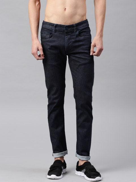 

HRX by Hrithik Roshan Men Navy Blue Skinny Fit Mid-Rise Clean Look Stretchable Jeans
