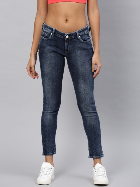 

HRX by Hrithik Roshan Women Blue Skinny Fit Mid-Rise Stretchable Jeans