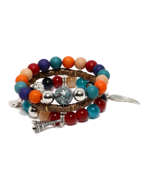

Golden Peacock Set of 3 Bracelets, Multi