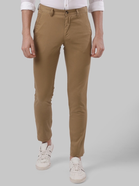 

Raymond Men Khaki Solid Slim Fit Trousers
