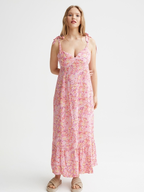 

H&M Women Pink MAMA Crpe dress, Multi