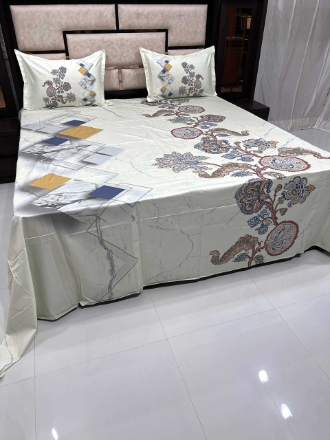 

Pure Decor Unisex Multi Bedsheets, White