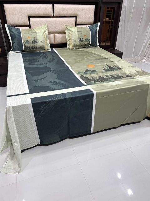 

Pure Decor Unisex Multi Bedsheets, Green