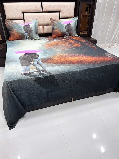 

Pure Decor Unisex Multi Bedsheets, Blue