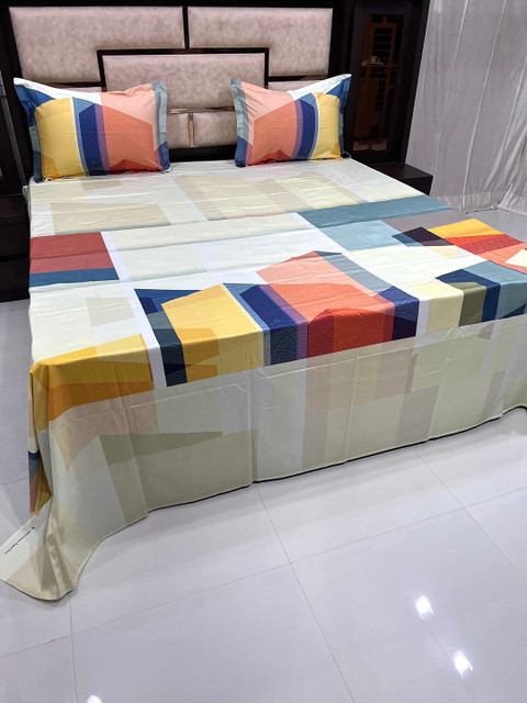 

Pure Decor Unisex Multi Bedsheets, White