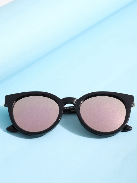 

HAUTE SAUCE by Campus Sutra Women Mirrored Lens & Black Wayfarer Sunglasses