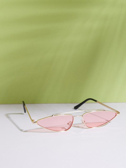 

HAUTE SAUCE by Campus Sutra Women Pink Lens & Gold-Toned Other Sunglasses