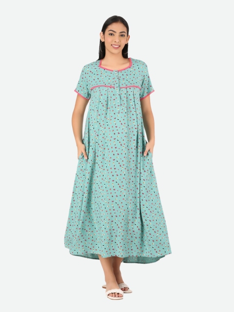 

MYLO ESSENTIALS Sea Green Maternity Maxi Dress