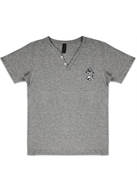 

RCPL Kids Grey V-Neck Slim Fit Cotton T-shirt