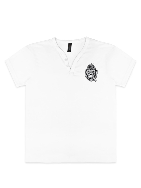 

RCPL Kids White V-Neck Cotton Slim Fit T-shirt