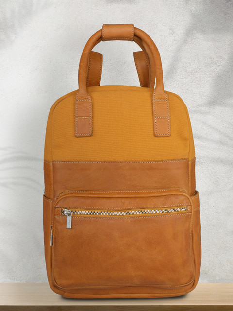 

PELLE LUXUR Women Mustard Backpacks