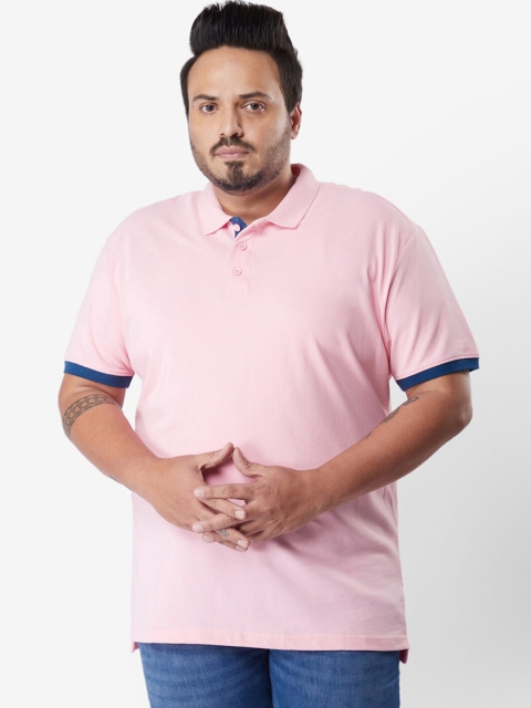 

Bewakoof Men Pink Polo Collar T-shirt