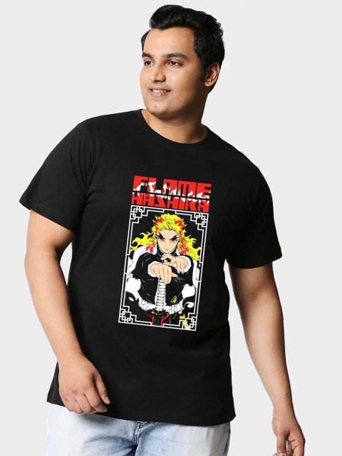 

Bewakoof Men Black Printed Cotton T-shirt