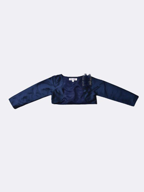 

Jelly Jones Girls Party Embellished Crop Indigo Shrug, Navy blue