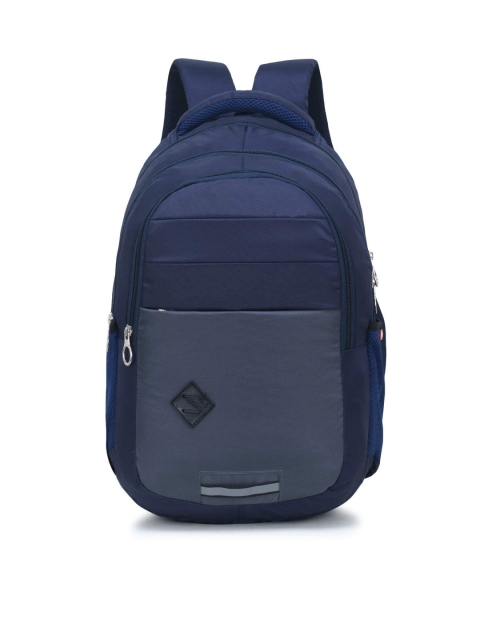 

LOOKMUSTER Navy Blue Solid Two Handles Laptop Bag