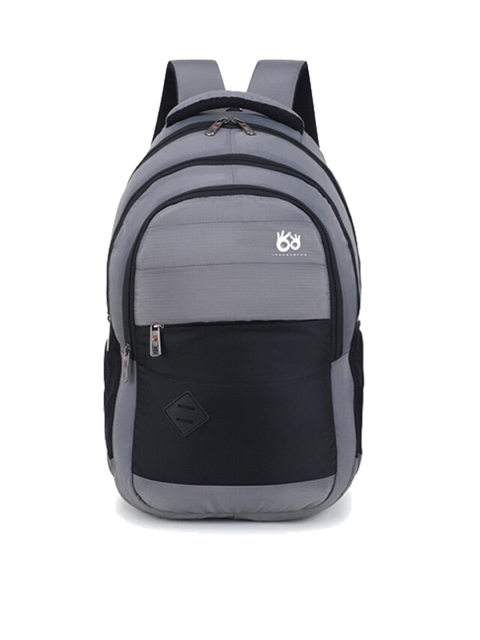 

LOOKMUSTER Unisex Grey & Black Colourblocked Laptop Bag