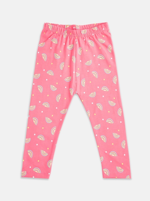 

Pantaloons Infant Baby Girls Fuchsia Pink Printed Ankle Length Leggings