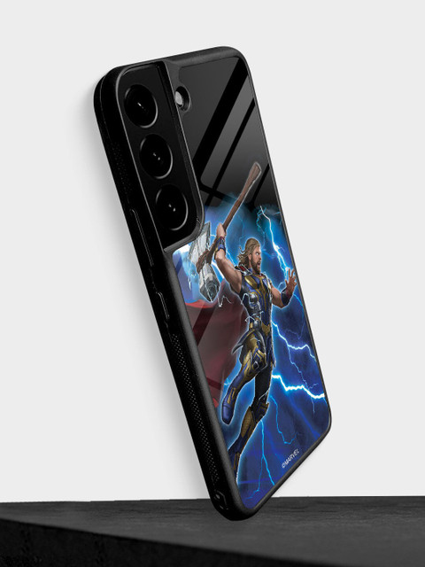 

macmerise Black Worthy Thor Attack Printed Samsung S22 Back Cover
