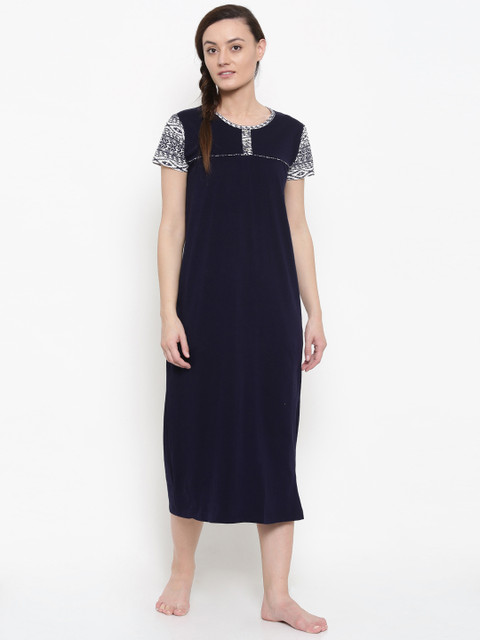 

Slumber Jill Navy Blue Nightdress FWSJ919
