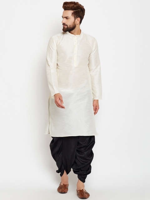 

ROYAL KURTA Men Kurta with Dhoti Pant, Cream