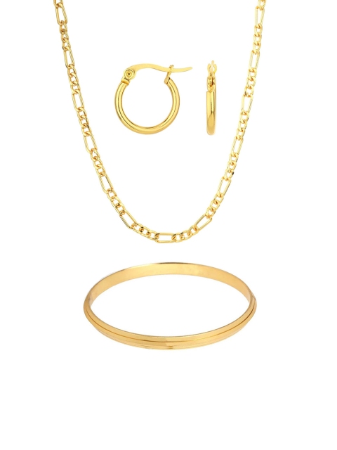 

Goldnera Men Brass Gold-Plated Jewellery Set