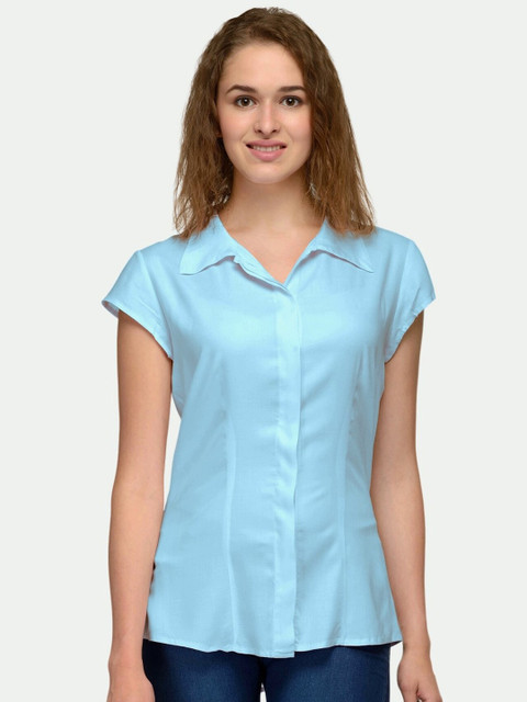 

PATRORNA Women Blue Comfort Casual Shirt