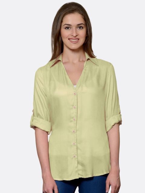 

PATRORNA Women Cream-Coloured Comfort Casual Shirt