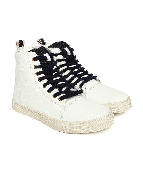 

Jack & Jones Men White JJ STROKE High-Top Sneakers