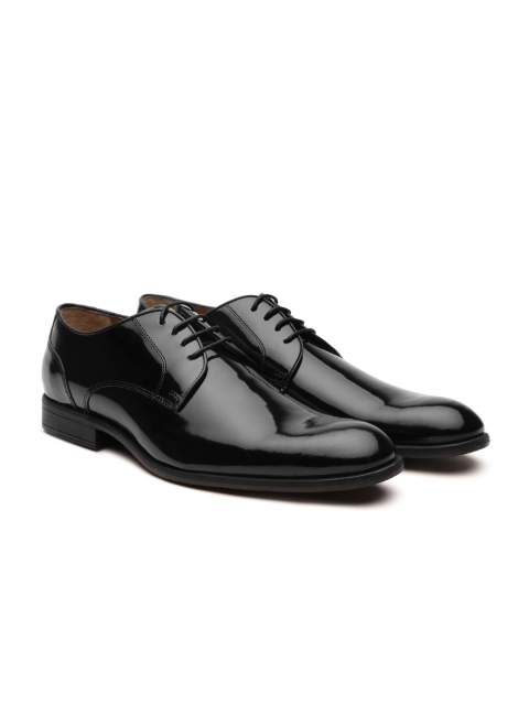 

Jack & Jones Men Black Glossy Leather Derbys