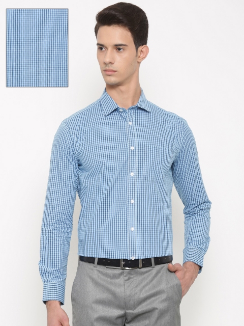 

Urban Nomad Men Blue Comfort Slim Fit Checked Formal Shirt