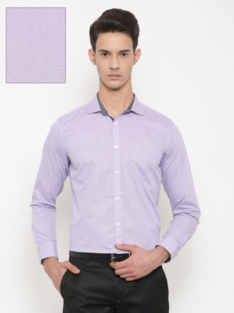 

Urban Nomad Men Purple Slim Fit Solid Formal Shirt