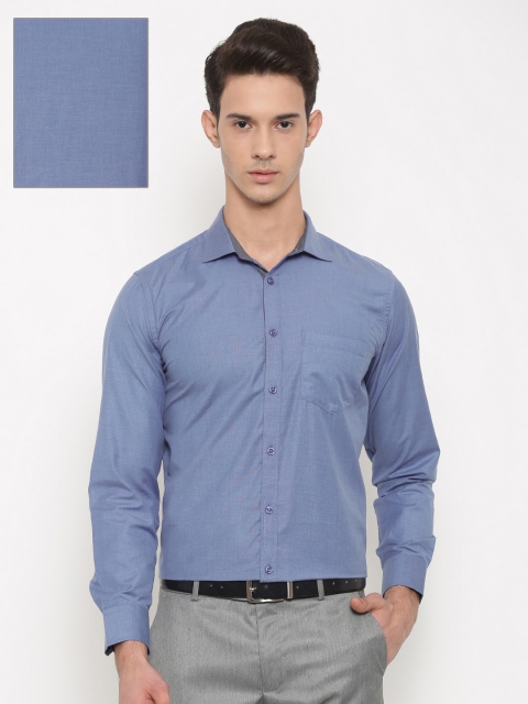 

Urban Nomad Men Blue Comfort Slim Fit Solid Formal Shirt