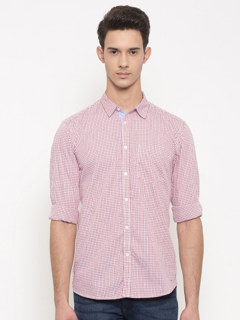 

Urban Nomad Men Red & Blue Slim Fit Checked Casual Shirt