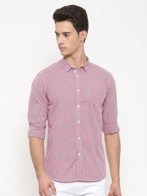 

Urban Nomad Men Red & Blue Slim Fit Checked Casual Shirt