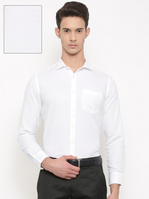 

Urban Nomad Men White Comfort Slim Fit Self-Design Formal Shirt