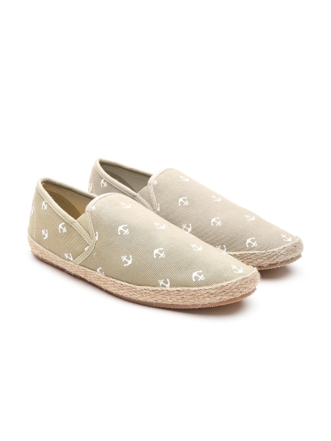 

Carlton London Men Beige Anchor Print Espadrilles