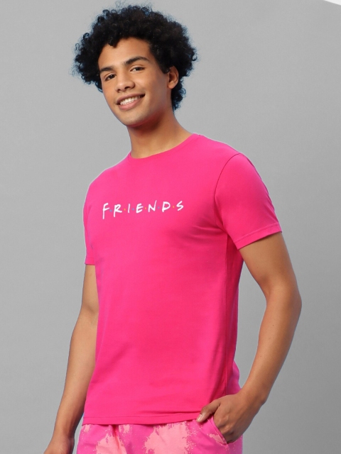 

Bewakoof Men Pink Regular Fit Cotton Typography Printed T-shirt