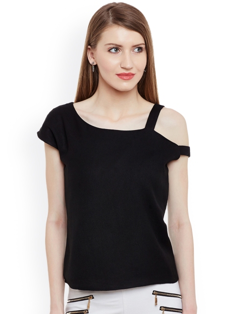 

Marc Loire Women Black One Shoulder Top
