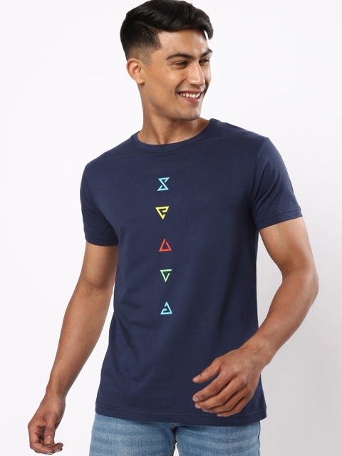 

Bewakoof Men Blue Printed T-shirt