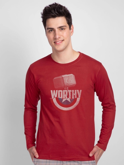 

Bewakoof Men Red Typography Printed T-shirt