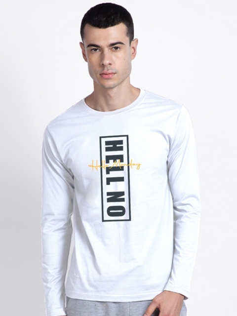 

Bewakoof Men White Typography Printed T-shirt