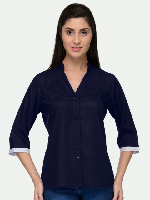 

PATRORNA Women Blue Comfort Casual Shirt