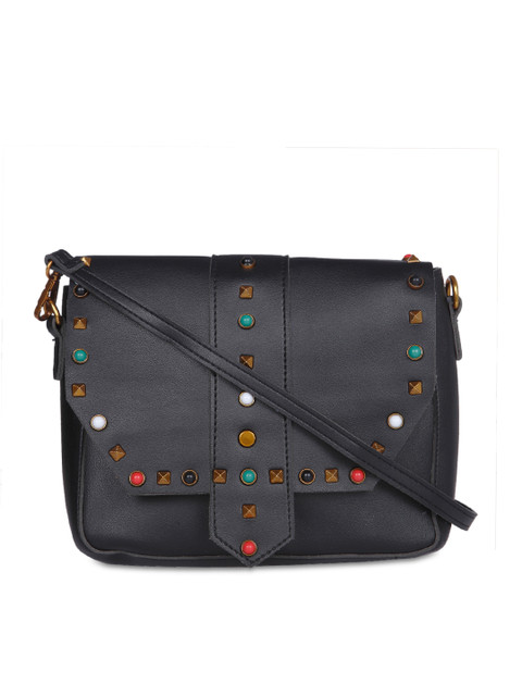 

FUR JADEN Black Embellished Sling Bag