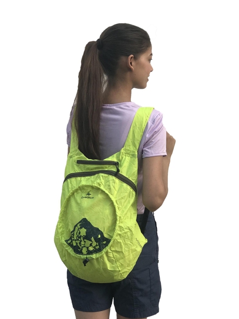 

FORCLAZ By Decathlon Unisex Green & Blue Graphic Backpack